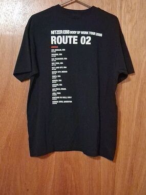 Nitzer Ebb Black 2006 Tour Tshirt, Large